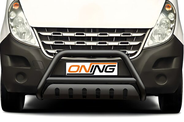 Frontbügel mit Unterfahrschutz für Renault Master III 2011-2019 SCHWARZ 70mm Gutachten