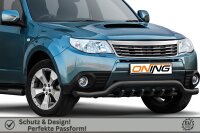 Frontbügel mit Unterbodenschutz für Subaru Forester SH 2008-2013 SCHWARZ 70mm breit