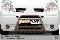 Frontbügel mit Unterfahrschutz für Renault Trafic II 2001-2014 70mm Gutachten