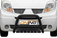 Frontbügel mit Unterfahrschutz für Renault Trafic II 2001-2014 SCHWARZ 70mm Gutachten