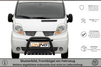 Frontbügel mit Unterfahrschutz für Renault Trafic II 2001-2014 SCHWARZ 70mm Gutachten