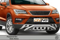 Frontbügel schmaler mit Unterfahrschutz für Seat Ateca 2016-2020 60mm Edelstahl Gutachten
