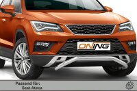 Frontbügel schmaler Frontschutzbügel für Seat Ateca 2016-2020 60mm Edelstahl Gutachten