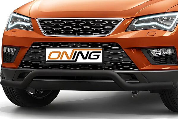 Frontbügel für Seat Ateca 2016-2020 SCHWARZ 60mm breit Frontschutzbügel