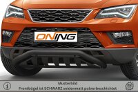 Frontbügel schmaler mit Unterfahrschutz für Seat Ateca 2016- SCHWARZ 60mm Gutachten