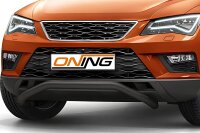 Frontbügel schmaler Frontschutzbügel für Seat Ateca 2016-2020 SCHWARZ 60mm Gutachten