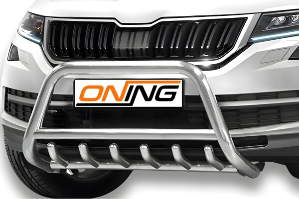 Frontbügel mit Unterbodenschutz für Skoda Kodiaq 2016-2021 60mm Frontschutzbügel Gutachten