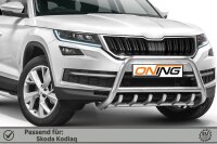 Frontbügel mit Unterbodenschutz für Skoda Kodiaq 2016-2021 60mm Frontschutzbügel Gutachten
