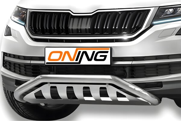 Frontbügel schmaler mit Unterfahrschutz für Skoda Kodiaq 2016-2021 60mm Gutachten