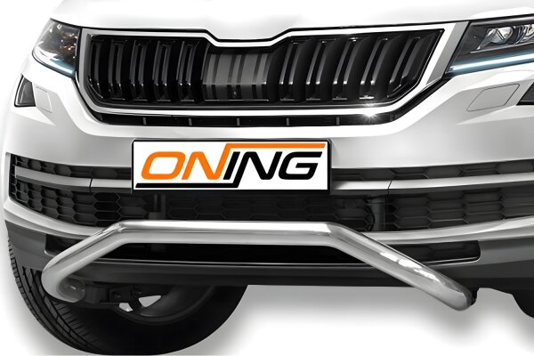Frontbügel schmaler Frontschutzbügel für Skoda Kodiaq 2016-2021 60mm Edelstahl Gutachten