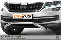 Frontbügel schmaler Frontschutzbügel für Skoda Kodiaq 2016-2021 60mm Edelstahl Gutachten