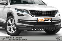 Frontbügel mit Unterfahrschutz für Skoda Kodiaq 2016-2021 SCHWARZ 60mm breit Gutachten