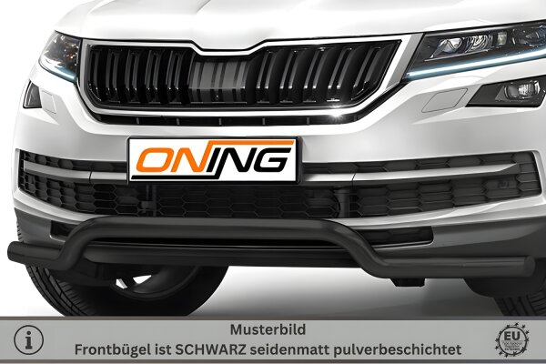 Frontbügel für Skoda Kodiaq 2016-2021 SCHWARZ 60mm breit Frontschutzbügel