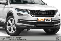 Frontbügel schmaler Frontschutzbügel für Skoda Kodiaq 2016-2021 SCHWARZ 60mm Gutachten