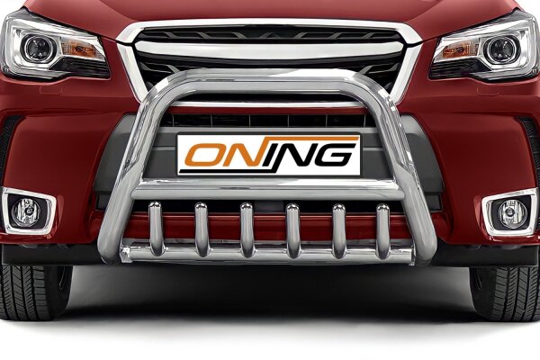 Frontbügel mit Unterbodenschutz für Subaru Forester SJ 2013-2019 SCHWARZ 70mm Gutachten
