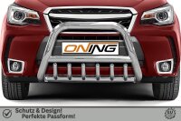 Frontbügel mit Unterbodenschutz für Subaru Forester SJ 2013-2019 SCHWARZ 70mm Gutachten
