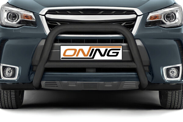 Frontbügel mit Querstreben für Subaru Forester SJ 2013-2019 SCHWARZ 70mm Edelstahl Gutachten