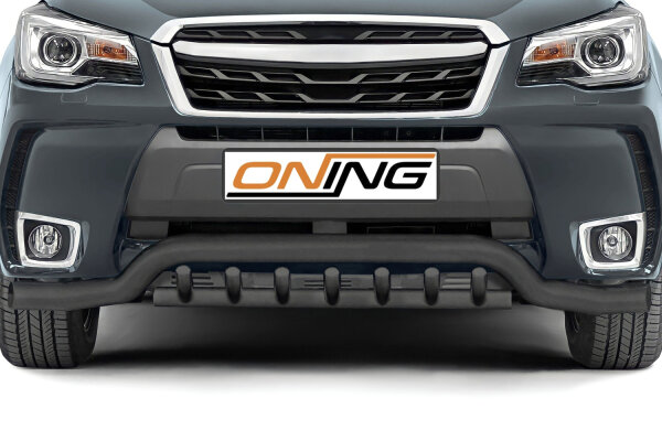 Frontbügel mit Unterbodenschutz für Subaru Forester SJ 2013-2019 SCHWARZ 70mm breit Gutachten