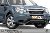 Frontbügel mit Unterfahrschutz für Subaru Forester SJ 2013-2019 SCHWARZ 70mm breit Gutachten