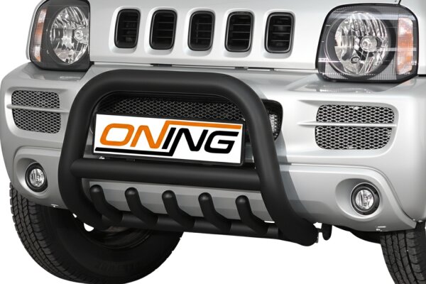 Frontbügel mit Unterbodenschutz für Suzuki Jimny FJ 2005-2012 SCHWARZ 70mm Gutachten