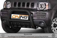 Frontbügel mit Unterbodenschutz für Suzuki Jimny FJ 2005-2012 SCHWARZ 70mm Gutachten
