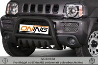 Frontbügel mit Unterfahrschutz für Suzuki Jimny FJ 2005-2012 SCHWARZ 70mm Edelstahl Gutachten