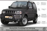 Frontbügel mit Unterfahrschutz für Suzuki Jimny FJ 2005-2012 SCHWARZ 70mm Edelstahl Gutachten