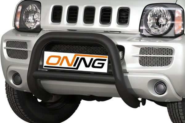 Frontbügel mit Querstreben für Suzuki Jimny FJ 2005-2012 SCHWARZ 70mm Edelstahl Gutachten