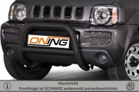 Frontbügel mit Querstreben für Suzuki Jimny FJ 2005-2012 SCHWARZ 70mm Edelstahl Gutachten