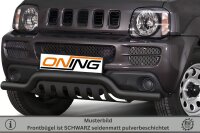 Frontbügel mit Unterfahrschutz für Suzuki Jimny FJ 2005-2012 SCHWARZ 70mm breit Gutachten