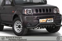 Frontbügel mit Unterfahrschutz für Suzuki Jimny FJ 2005-2012 SCHWARZ 70mm breit Gutachten