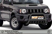 Frontbügel mit Unterbodenschutz für Suzuki Jimny FJ 2012-2018 SCHWARZ 70mm Gutachten