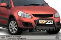 Frontbügel mit Unterfahrschutz für Suzuki SX4 2006-2013 SCHWARZ 60mm Gutachten