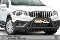 Frontbügel mit Unterbodenschutz für Suzuki SX4 S-Cross 2016-2021 SCHWARZ 60mm Gutachten