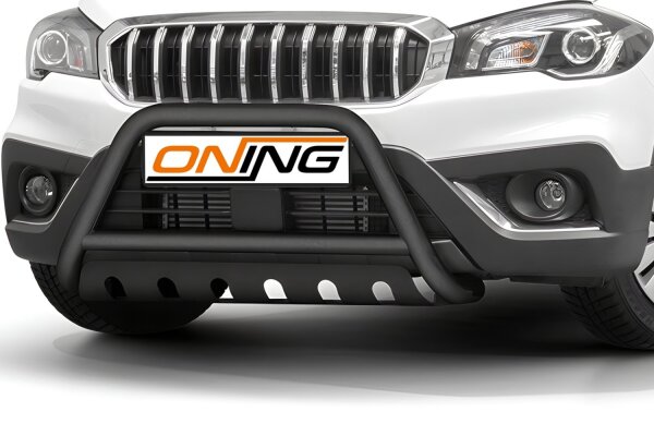 Frontbügel mit Unterfahrschutz für Suzuki SX4 S-Cross 2016-2021 SCHWARZ 60mm Gutachten