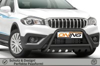 Frontbügel mit Unterfahrschutz für Suzuki SX4 S-Cross 2016-2021 SCHWARZ 60mm Gutachten
