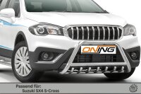 Frontbügel mit Unterbodenschutz für Suzuki SX4 S-Cross 2016-2021 60mm Edelstahl Gutachten