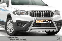 Frontbügel mit Unterfahrschutz für Suzuki SX4 S-Cross 2016-2021 60mm Edelstahl Gutachten