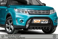 Frontbügel mit Unterfahrschutz für Suzuki Vitara LY 2015-2018 SCHWARZ 60mm Gutachten