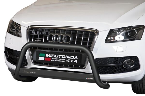 Frontbügel Edelstahl schwarz für Audi Q5 2008 - 2015 63mm mit Gutachten Frontschutzbügel