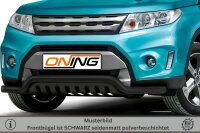 Frontbügel mit Unterfahrschutz für Suzuki Vitara LY 2015-2018 SCHWARZ 60mm breit Gutachten