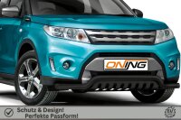 Frontbügel mit Unterfahrschutz für Suzuki Vitara LY 2015-2018 SCHWARZ 60mm breit Gutachten