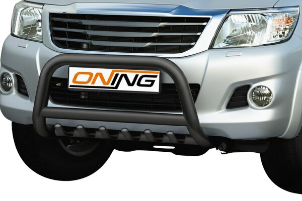 Frontbügel Unterbodenschutz für Toyota Hilux VII N25 2005-2015 SCHWARZ 70mm Gutachten