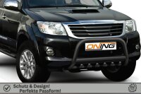 Frontbügel Unterbodenschutz für Toyota Hilux VII N25 2005-2015 SCHWARZ 70mm Gutachten