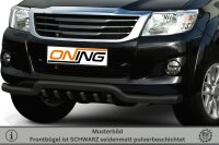 Frontbügel Unterbodenschutz für Toyota Hilux VII N25 05-15 SCHWARZ 70mm breit Gutachten
