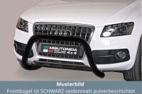 Frontbügel Edelstahl schwarz für Audi Q5 2008 - 2015 76mm mit Gutachten Frontschutzbügel