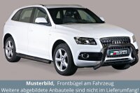 Frontbügel Edelstahl schwarz für Audi Q5 2008 - 2015 76mm mit Gutachten Frontschutzbügel