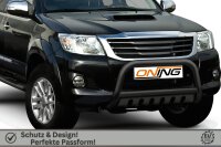 Frontbügel Unterfahrschutz für Toyota Hilux VII N25 2005-2015 SCHWARZ 70mm Gutachten