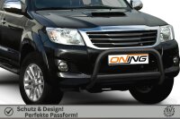 Frontbügel mit Querstreben für Toyota Hilux VII N25 2005-2015 SCHWARZ 70mm Gutachten