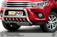 Frontbügel mit Unterbodenschutz für Toyota Hilux VIII 2015-2018 70mm Gutachten